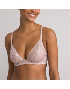 Бюстгальтер с треугольными чашечками Signature из кружева JEANNE розовый La redoute collections