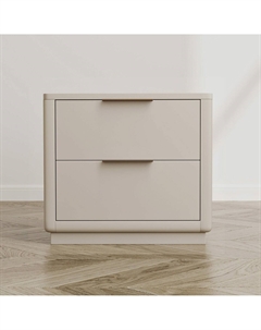 Тумба прикроватная с покрытием из эмали 2 ящика бежевый Laredoute
