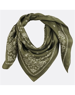 Шелковый платок-бандана зеленый Laredoute