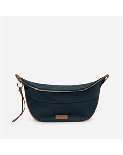 Сумка-банан из хлопка на молнии синий Laredoute