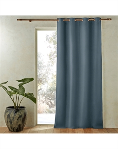 Штора из стиранного льна с люверсами Private синий Am.pm.