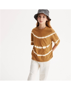 Футболка с круглой горловиной с принтом тай-дай зеленый La redoute collections