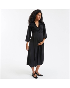 Платье для периода беременности с эффектом запаха черный La redoute collections