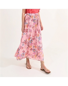 Юбка длинная с принтом розовый Laredoute