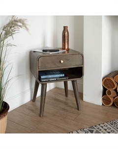 Тумба прикроватная из отборного массива манго серый So'home