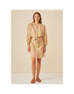 Платье прямое короткое с цветочным принтом GARRIGUE желтый Laredoute