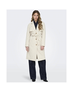 Тренчкот средней длины пояс с завязками бежевый Laredoute