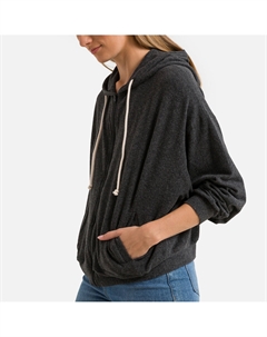 Свитшот на молнии с капюшоном YPAWOOD черный Laredoute