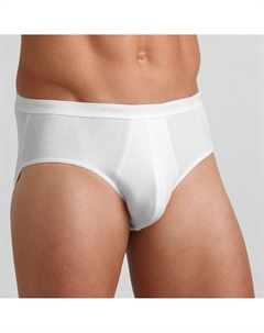 Трусы-слипы миди из хлопка стретч MEN BAIC белый Sloggi