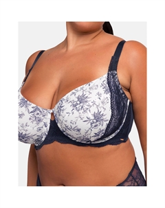 Бюстгальтер на косточках с принтом Elliana синий Dorina