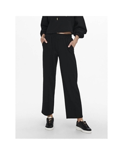 Брюки широкие со средней посадкой черный Only