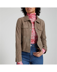 Куртка короткая из кожи RUBY каштановый Laredoute