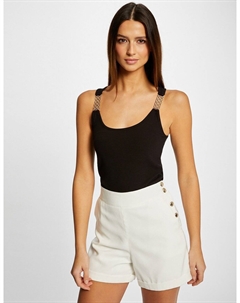 Топ бретели с украшением черный Laredoute