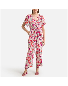 Комбинезон длинный с принтом фрукты розовый Laredoute