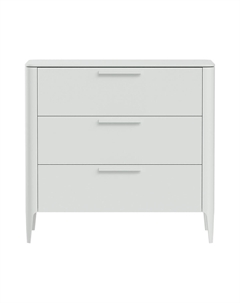 Комод с 3 ящиками 90 см из массива бука белый So'home