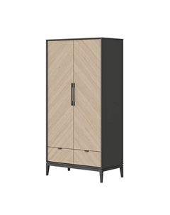 Шкаф 2-х створчатый из массива бука серый So'home