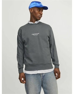 Свитшот объемный с круглым вырезом серый Laredoute