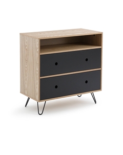 Комод с двумя ящиками Cleon черный Laredoute