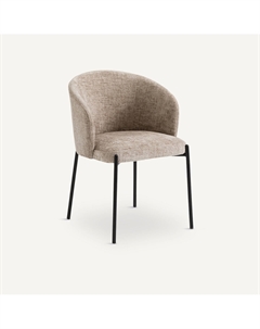 Кресло столовое из велюровой синельной пряжи Kinna каштановый Am.pm.