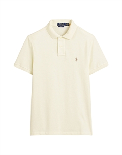 Рубашка-поло узкого покроя из трикотажа пике бежевый Polo ralph lauren