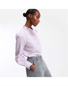 Блуза с викторианским воротником розовый La redoute collections