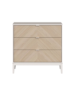 Комод с 3 ящиками из массива бука белый So'home