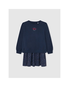 Платье с длинными рукавами 2 в 1 синий Pepe jeans