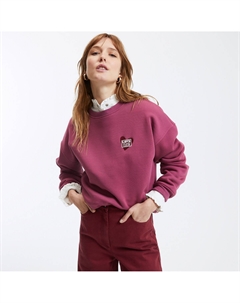 Свитшот с круглым вырезом и вышивкой розовый Laredoute