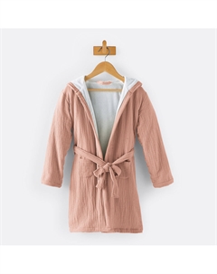 Детский халат из хлопка с капюшоном Kumla розовый La redoute interieurs