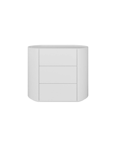 Комод 3 ящика из шпона березы ширина 90 см белый So'home