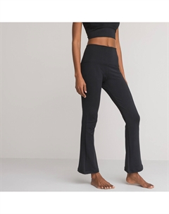 Брюки для йоги расклешенные черный Laredoute