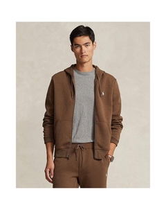 Свитшот с капюшоном на молнии технология Double Knit Tech каштановый Laredoute