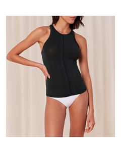 Топ без рукавов Beauty Layers черный Laredoute