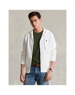 Толстовка с капюшоном на молнии технология Double Knit Tech белый Polo ralph lauren
