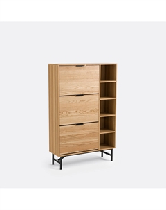 Шкаф для обуви с тремя дверками Jarta каштановый La redoute interieurs