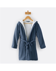 Детский халат из хлопка с капюшоном Kumla синий La redoute interieurs