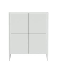 Шкаф с 4 дверями из массива бука белый So'home