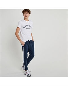 Джоггеры с полосками по бокам синий Laredoute