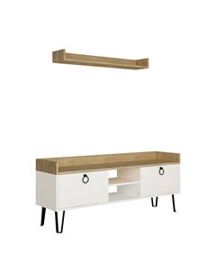 ТВ-тумба 2 ящика белый Laredoute