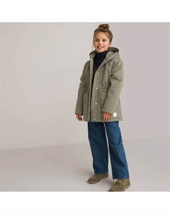 Утепленная парка с капюшоном зеленый Laredoute