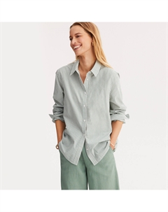 Рубашка в полоску с длинными рукавами зеленый Anne weyburn