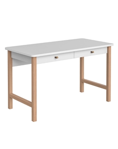 Стол письменный из массива бука белый So'home