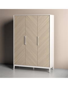 Шкаф 3-х створчатый из массива бука белый So'home