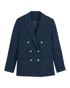 Офицерский блейзер приталенный покрой Signature AURIANE синий La redoute collections