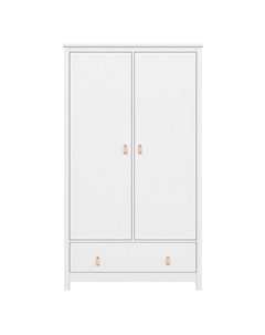 Шкаф 2-х створчатый из массива бука белый So'home