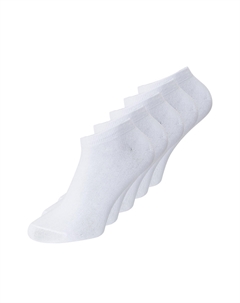 Носки однотонные комплект из пяти пар белый Jack & jones