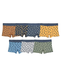 Комплект из семи трусов-боксеров с принтом динозавры разноцветный Laredoute
