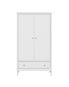 Шкаф 2-х створчатый из массива бука белый So'home