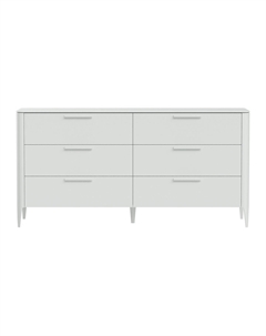 Комод с 6 ящиками из массива бука белый So'home