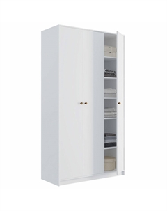 Шкаф трехстворчатый белый белый Laredoute